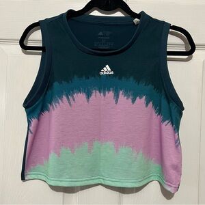 💗 Adidas - Teal Purple Tie-Dye‎ Crop Top